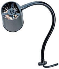 Made in USA - 18 Inch, Gooseneck, Direct Mounted, Incandescent, Black, General Purpose Task Light - 100 Watt, 120 Volt, Nonmagnifying - Americas Industrial Supply