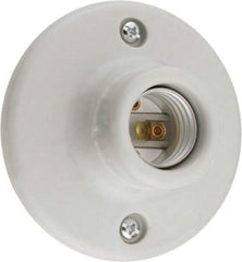 Leviton - 2 Pin, 250 VAC, 660 Watt, Medium Base, Keyless Lamp Holder - Incandescent, Screw Mount - Americas Industrial Supply