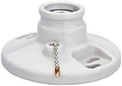 Pass & Seymour - 2 Pin, 250 VAC, 250 Watt, Medium Base, Pull Chain Lamp Holder - Incandescent, Screw Mounted - Americas Industrial Supply