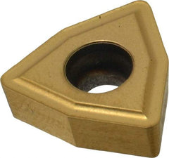 Seco - WCMX080412 86 Grade T400D Carbide Indexable Drill Insert - TiAlN/TiN Finish, Trigon, 12.7mm Inscribed Circle - Americas Industrial Supply