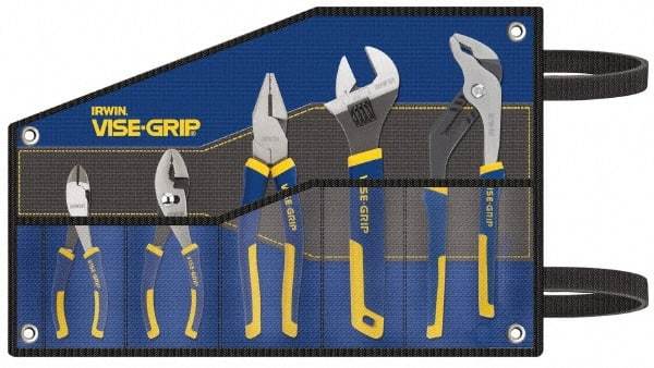 Irwin - 5 Piece Plier Set - Comes in Tool Roll - Americas Industrial Supply