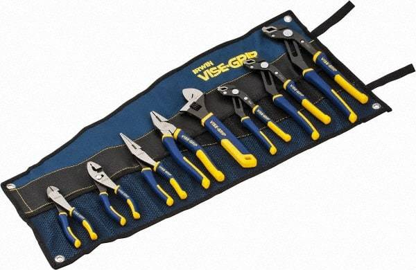 Irwin - 8 Piece Plier Set - Comes in Tool Roll - Americas Industrial Supply