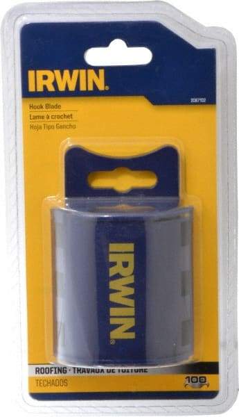 Irwin - 100 Piece Steel Hook Blade - 2" OAL, 0.024" Blade Thickness - Americas Industrial Supply