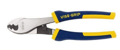 Irwin - 8" OAL, Cable Cutter - 13/16" Jaw Length x 1-1/4" Jaw Width, Rubber Grips Handle - Americas Industrial Supply