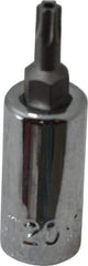 SK - 1/4" Drive, T20 Torx Bit Socket - 1-3/4" OAL, Tamper Resistant - Americas Industrial Supply