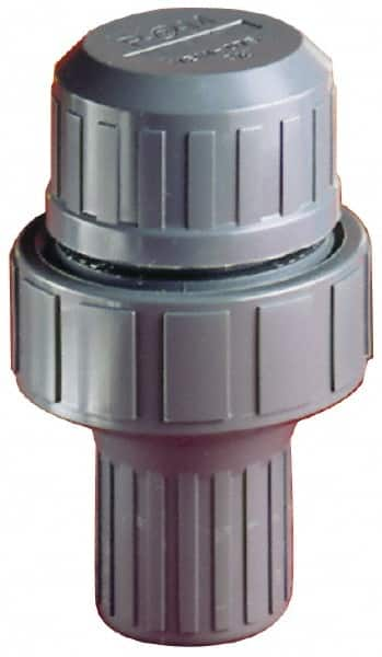 Plast-O-Matic - 1" Pipe, 100 Max psi, PVC, Normally Closed Design Vacuum Breaker Valve - EPDM Seal, NPT End Connections - Americas Industrial Supply