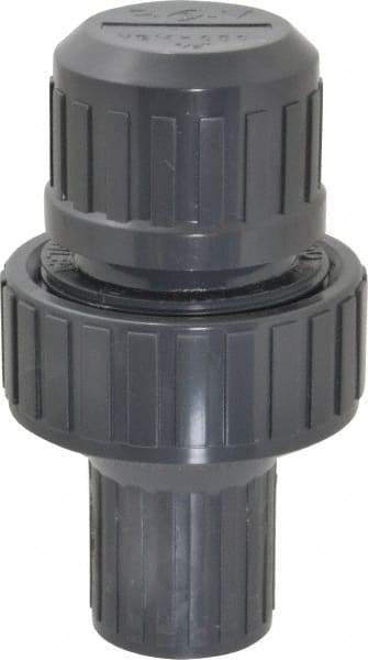 Plast-O-Matic - 1/2" Pipe, 100 Max psi, PVC, Normally Closed Design Vacuum Breaker Valve - Viton Seal, NPT End Connections - Americas Industrial Supply