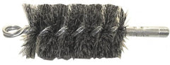 Schaefer Brush - 4-1/2" Brush Length, 1-1/2" Diam, Fiber Single Stem, Single Spiral Tube Brush - 8" Long, Tampico Fibre, 1/4" NPSM Male Connection - Americas Industrial Supply