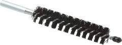 Schaefer Brush - 4" Brush Length, 13/16" Diam, Nylon Single Stem, Single Spiral Condenser Tube Brush - 6-1/4" Long, Nylon, 12-24 Female Connection - Americas Industrial Supply