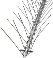 Bird-X - Stainless Steel Bird Spikes - 4.3 Inch High x 1/2 Inch Wide x 10 Ft. Long - Americas Industrial Supply