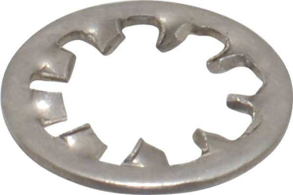 Made in USA - 1/4" Screw, 0.267" ID, Stainless Steel Internal Tooth Lock Washer - 0.478" OD, Uncoated, Grade 316 - Americas Industrial Supply