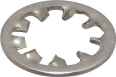 Made in USA - 1/4" Screw, 0.267" ID, Stainless Steel Internal Tooth Lock Washer - 0.478" OD, Uncoated, Grade 316 - Americas Industrial Supply
