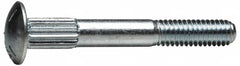 Value Collection - 3/8-16 UNC 1-1/4" Length Under Head, Ribbed Neck, Carriage Bolt - Grade 5 Steel, Zinc Trivalent Chromate Finish - Americas Industrial Supply