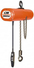 CM - 1/4 Ton Capacity, 0 to 16 FPM Lift Speed, Hook Mounted Hoist - 1 Output hp, 10' Max Lift, 16-1/4" Min Headroom, 1 Chain - Americas Industrial Supply