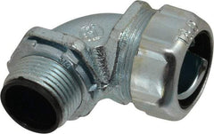 Thomas & Betts - 3/4" Trade, Steel Threaded Angled Liquidtight Conduit Connector - Insulated - Americas Industrial Supply