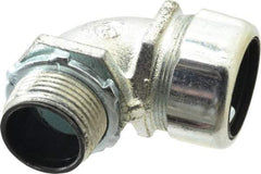 Thomas & Betts - 1" Trade, Steel Threaded Angled Liquidtight Conduit Connector - Insulated - Americas Industrial Supply