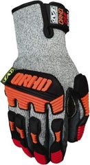 Mechanix Wear - Size M (9), ANSI Cut Lvl 4, Puncture Lvl 4, Abrasion Lvl 1, Nitrile Coated 13-Guage Knit Cut Resistant Gloves - 11" Long, Palm & Fingers Coated, 13-Gauge Knit Lining, Open Cuff, Gray, Paired - Americas Industrial Supply