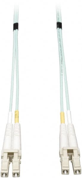 Tripp-Lite - 10' Long, LC/LC Head, Multimode Fiber Optic Cable - Aqua, Use with LAN - Americas Industrial Supply
