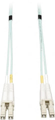 Tripp-Lite - 10' Long, LC/LC Head, Multimode Fiber Optic Cable - Aqua, Use with LAN - Americas Industrial Supply