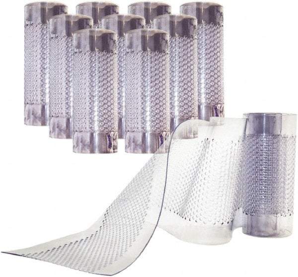 Aleco - Clear Replacement Vinyl Strip Standard Dock Curtain Strips - 8" Wide x 7' Long x 0.08" Thick, PVC - Americas Industrial Supply