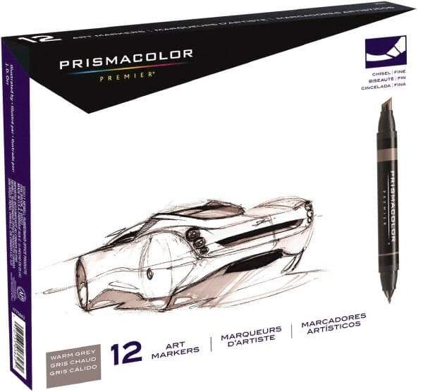 Prismacolor - Assorted Colors, Art Marker - Chisel Tip, Alcohol Based Ink - Americas Industrial Supply