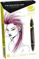 Prismacolor - Canary Yellow Art Marker - Brush Tip, Alcohol Based Ink - Americas Industrial Supply