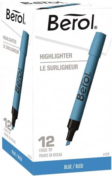 Sharpie - Blue Highlighter - Chisel Tip, AP Nontoxic Ink - Americas Industrial Supply