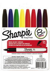 Sharpie - Assorted Colors Permanent Marker - Fine Felt Tip, AP Nontoxic Ink - Americas Industrial Supply