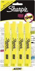 Sharpie - Fluorescent Yellow Highlighter - Chisel Tip, AP Nontoxic Ink - Americas Industrial Supply