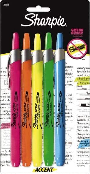 Sharpie - Assorted Colors, Highlighter - Chisel Tip, AP Nontoxic Ink - Americas Industrial Supply