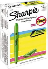 Sharpie - Fluorescent Green Highlighter - Chisel Tip, AP Nontoxic Ink - Americas Industrial Supply