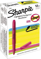 Sharpie - Fluorescent Pink Highlighter - Chisel Tip, AP Nontoxic Ink - Americas Industrial Supply