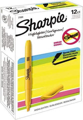 Sharpie - Yellow Highlighter - Chisel Tip, AP Nontoxic Ink - Americas Industrial Supply