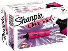 Sharpie - Fluorescent Pink Highlighter - Chisel Tip, AP Nontoxic Ink - Americas Industrial Supply