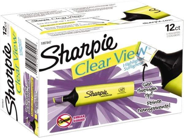 Sharpie - Fluorescent Yellow Highlighter - Chisel Tip, AP Nontoxic Ink - Americas Industrial Supply