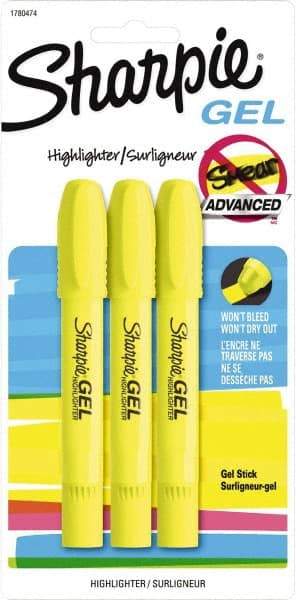 Sharpie - Fluorescent Yellow Highlighter - Chisel Tip, AP Nontoxic Ink - Americas Industrial Supply