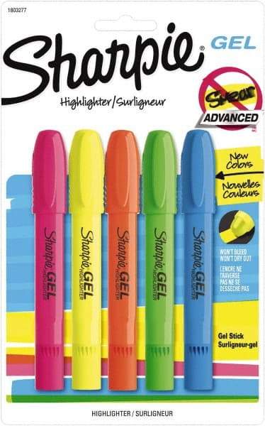 Sharpie - Assorted Colors, Highlighter - Chisel Tip, AP Nontoxic Ink - Americas Industrial Supply