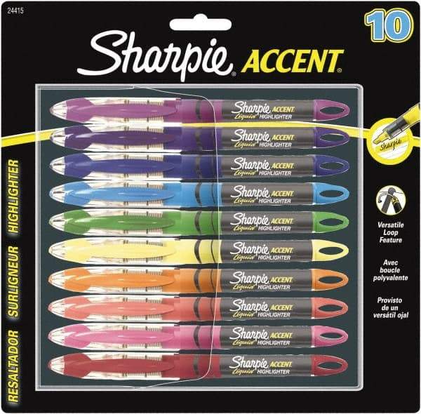 Sharpie - Assorted Colors, Highlighter - Chisel Tip, AP Nontoxic Ink - Americas Industrial Supply