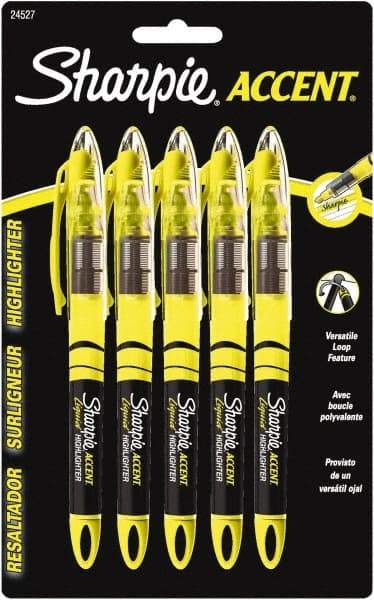 Sharpie - Fluorescent Yellow Highlighter - Chisel Tip, AP Nontoxic Ink - Americas Industrial Supply