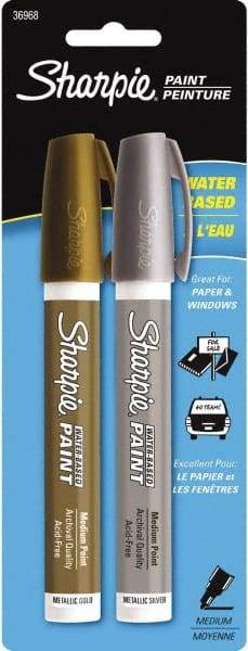 Sharpie - Gold and Silver Paint Marker - Medium Tip - Americas Industrial Supply