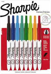 Sharpie - Assorted Colors, Permanent Marker - Retractable Ultra Fine Tip, AP Nontoxic Ink - Americas Industrial Supply