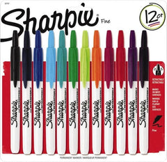 Sharpie - Assorted Colors, Permanent Marker - Retractable Fine Tip, AP Nontoxic Ink - Americas Industrial Supply