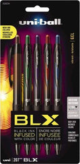 Uni-Ball - 0.7mm Retractable Pen - Blue & Black, Brown & Black, Green & Black, Purple & Black, Red & Black - Americas Industrial Supply