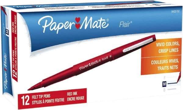 Paper Mate - Medium Porous Point Pen - Red - Americas Industrial Supply