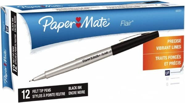 Paper Mate - Ultra Fine Porous Point Pen - Black - Americas Industrial Supply