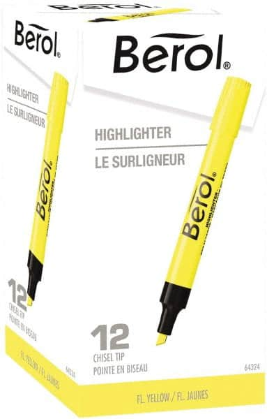 Dymo - Chisel Highlighter - Yellow - Americas Industrial Supply