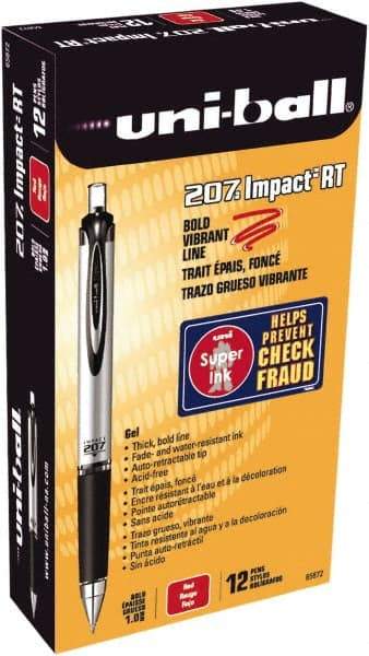 Uni-Ball - 1mm Retractable Pen - Red - Americas Industrial Supply