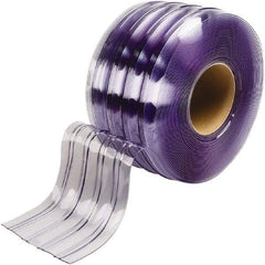 TMI, LLC - Clear Ribbed Bulk Strip Roll, Low Temperature Dock Curtain Strips - 12" Wide x 75' Long x 0.108" Thick, PVC - Americas Industrial Supply