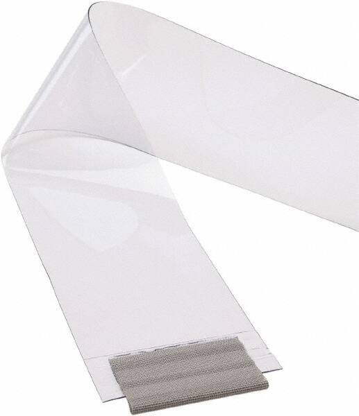 TMI, LLC - Clear Smooth with Reinforced Bonded Bead Replacement Strips, Armor Bond Dock Curtain Strips - 12" Wide x 8' Long x 1/8" Thick, PVC - Americas Industrial Supply