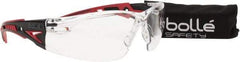 bolle SAFETY - Clear Lenses, Frameless Safety Glasses - Anti-Fog, Scratch Resistant, Size Universal, Wrap Around - Americas Industrial Supply